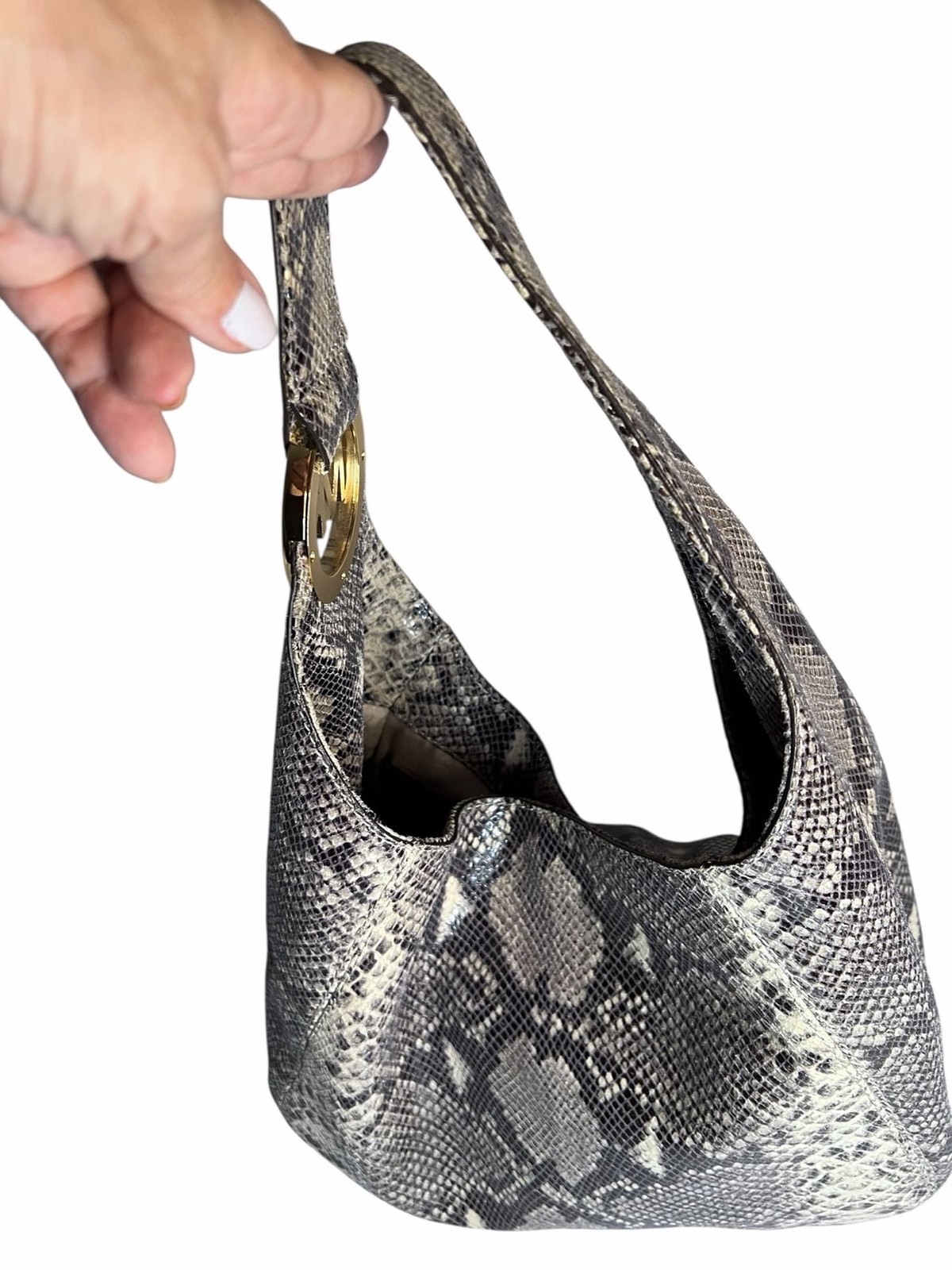 Vintage Michael Kors Fulton Python Embossed Leath… - image 4