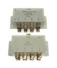 Lot of 2 Mini-Circuits ZFSC-8-1 8-Way RF Power Splitter Combiners 0.5-175MHz BNC