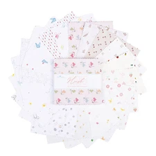 Charm Pack 5" Stacker 42pc Riley Blake "Hush Hush 5" Low Volume Prints