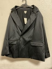    Women's Structured Satin Blazer - A New Day Size XXL   