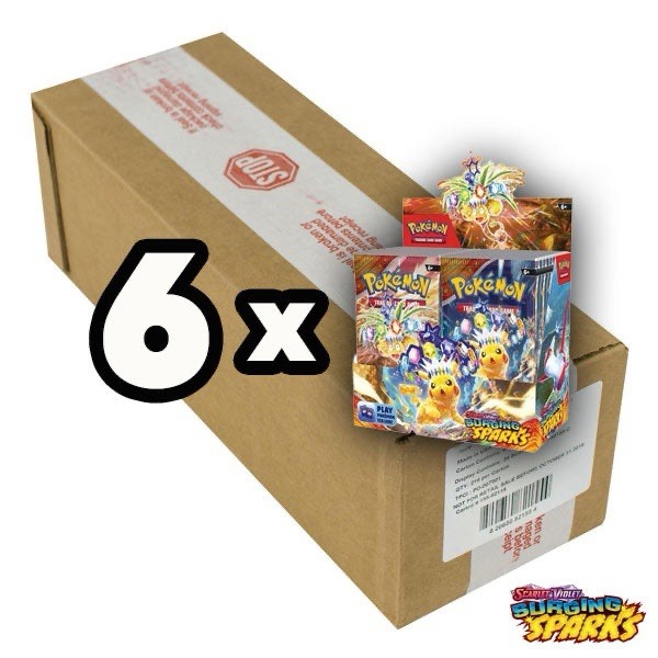 Toy Master Pokemon TCG: Surging Sparks Scarlet & Violet Booster Box - Factory Sealed (SV08) Pokemon Cards Toy Master Pokemon TCG: Surging Sparks Scarlet & Violet Booster Box - Factory Sealed (SV08) Pokemon Cards