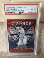 2018 Panini Chronicles Aaron Judge Crusade - Ruby Wave /199 Pop 8 PSA 8!!🔥🔥
