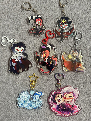 Helluva Boss Stolas + Blitz Stolitz Keychains