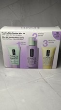 Clinique 3-Step Mini Set Dry/Combo Skin Cleanser Exfoliant Moisturizer