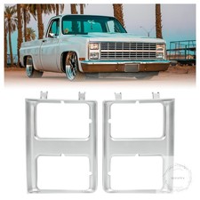 Pair Headlight Bezel For 1985-1988 Chevy Chevrolet Gmc Ckrv Series Truck Blaz