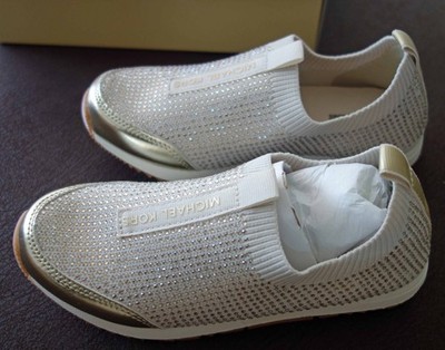 Michael Kors Kids Sneaker Allie Sock Chrystal Vanilla / Gold Gr. 33
