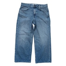 Lafayette 148 New York Wyckoff Wide Leg Jeans 30 Made in USA High Rise Blue
