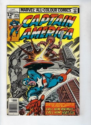 Captain America # 223 Nick Fury & Animus apps Marvel Comics (1978) FNVF