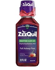 2Pack ZzzQuil Nighttime Sleep Aid Liquid Calming VANILLA CHERRY 12 oz EXP 07/26