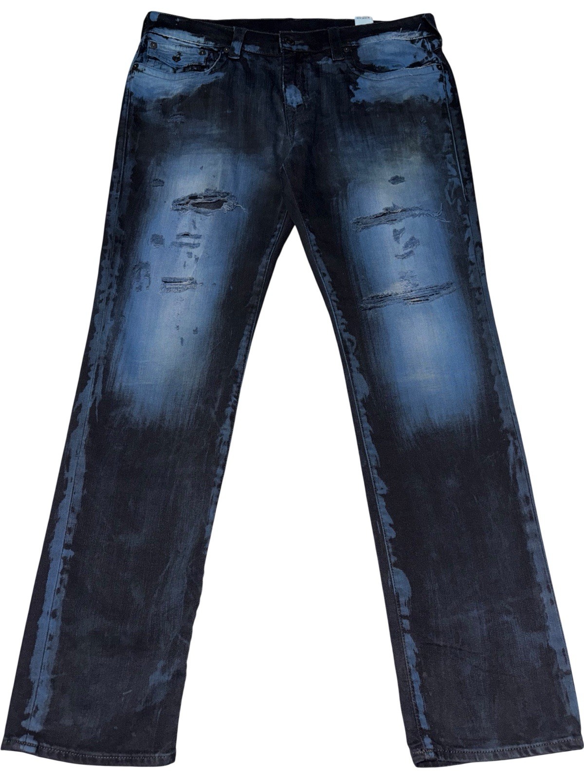 Vintage True Religion Jeans Geno Flap Blue Haze Dylan Renegade Tie Dye Denim Y2k thumbnail 2