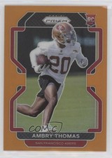 2021 Panini Prizm Rookie Orange Prizm 72/249 Ambry Thomas #439 0h28