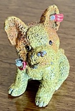 Steiff Miniature Painted Detailed Pewter Bulldog Adorable Must See 