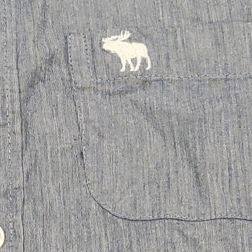 Abercrombie kids Boys Button Down Blue Chambray long sleeve Shirt size 5/6 - Picture 4 of 9
