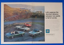 1968 CHEVROLET / GENERAL MOTORS / PONTIAC 2 PG PRINT AD CLASSIC CAMARO FIREBIRD