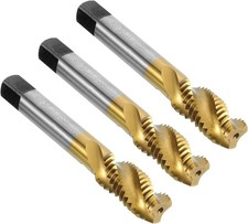 3pcs Spiral Flute Thread Taps, 5/8-11 UNC H2 Screw Threading Tap, Titanium Coate