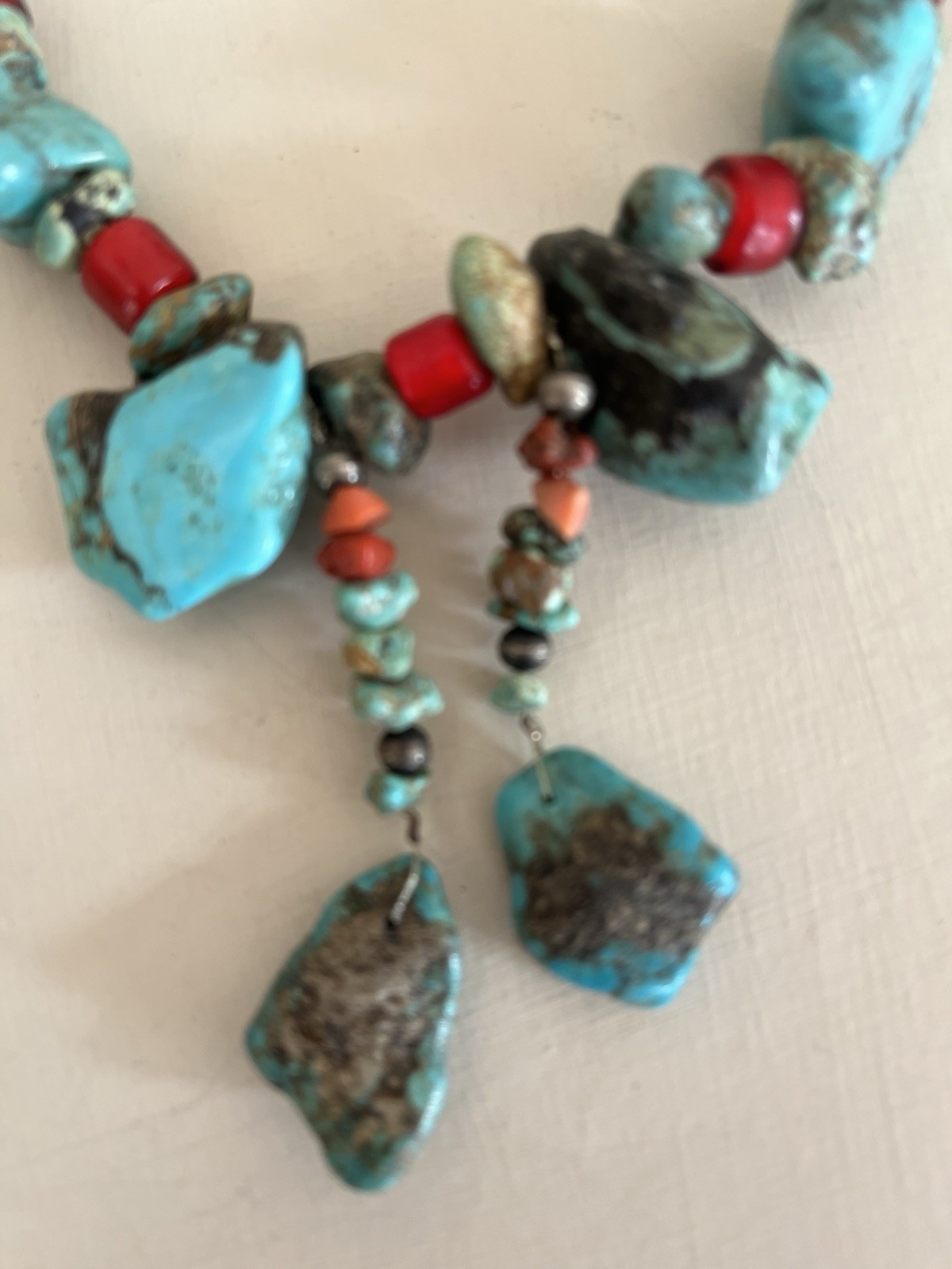 Native American Southwest Statement Turquoise Nec… - image 5