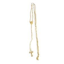 Collar Rosario Oro Vermeil Medalla Milagrosa Crucifijo
