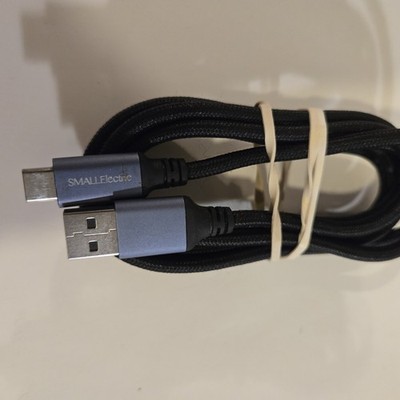 SMALLElectric USB-C to USB-A Cable 5.5FT Black Charging Sync Cord Durable