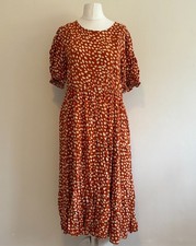Juno Jacks Dress Women’s UK 18 Nursing/Breastfeeding Fawn Midi Smock Frankie