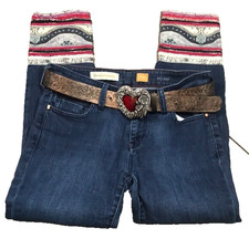 Anthropologie  Stet Ankle  Pilcro  the Letterpress Red Trim Jeans size 27