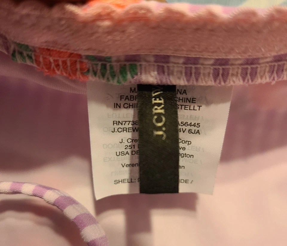 J. Crew Underwire刺绣泡泡纱连体泳衣,尺寸 10 — 第 2/4 张图片