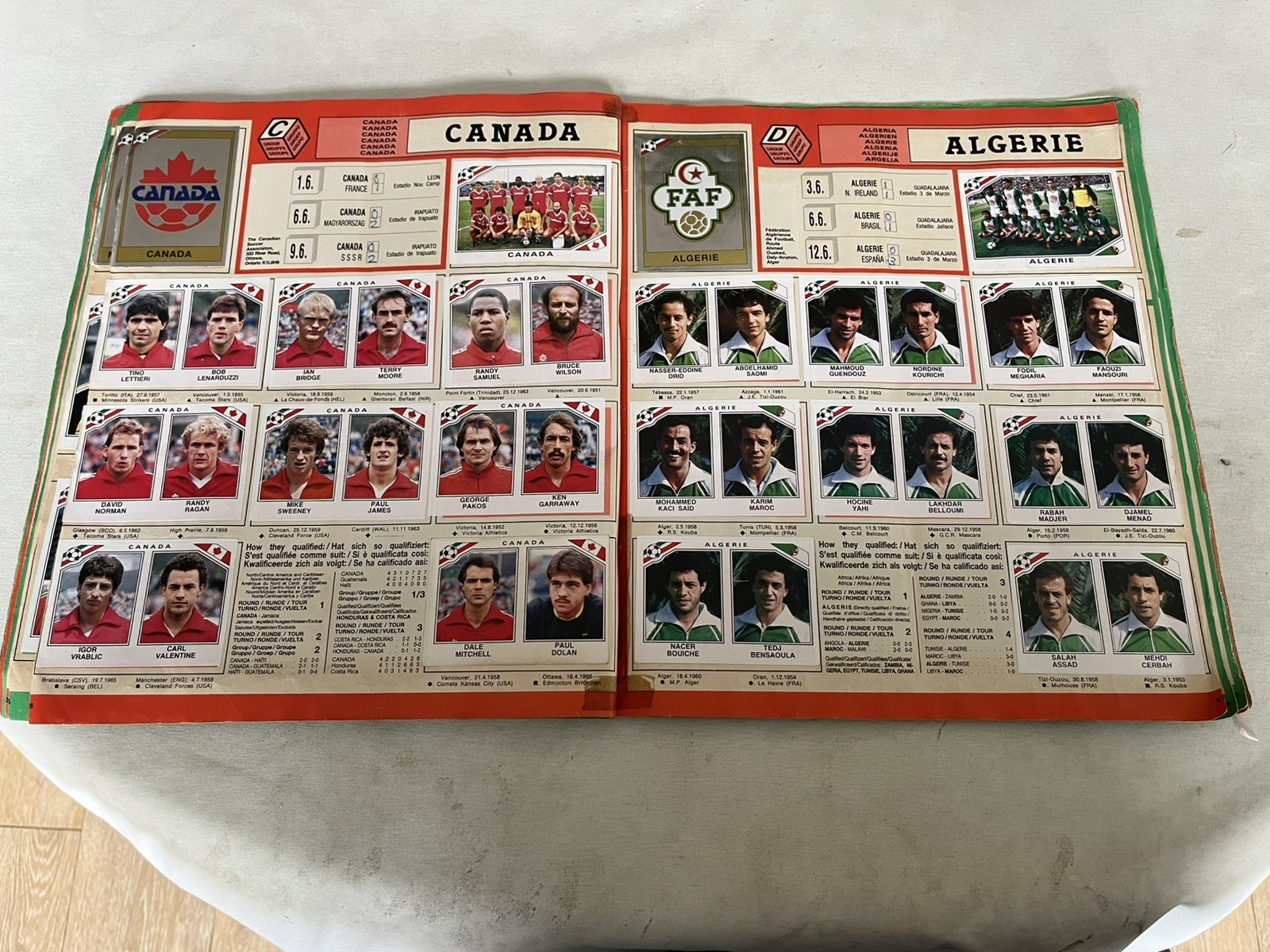 Panini  Mexico World Cup 1986 Football Sticker Album  complete all stickers
