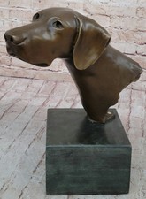 Weimaraner/Vizsla Dog Bronze Sculpture Statue Home Decor Hot Cast Figurine Deal - Image 1