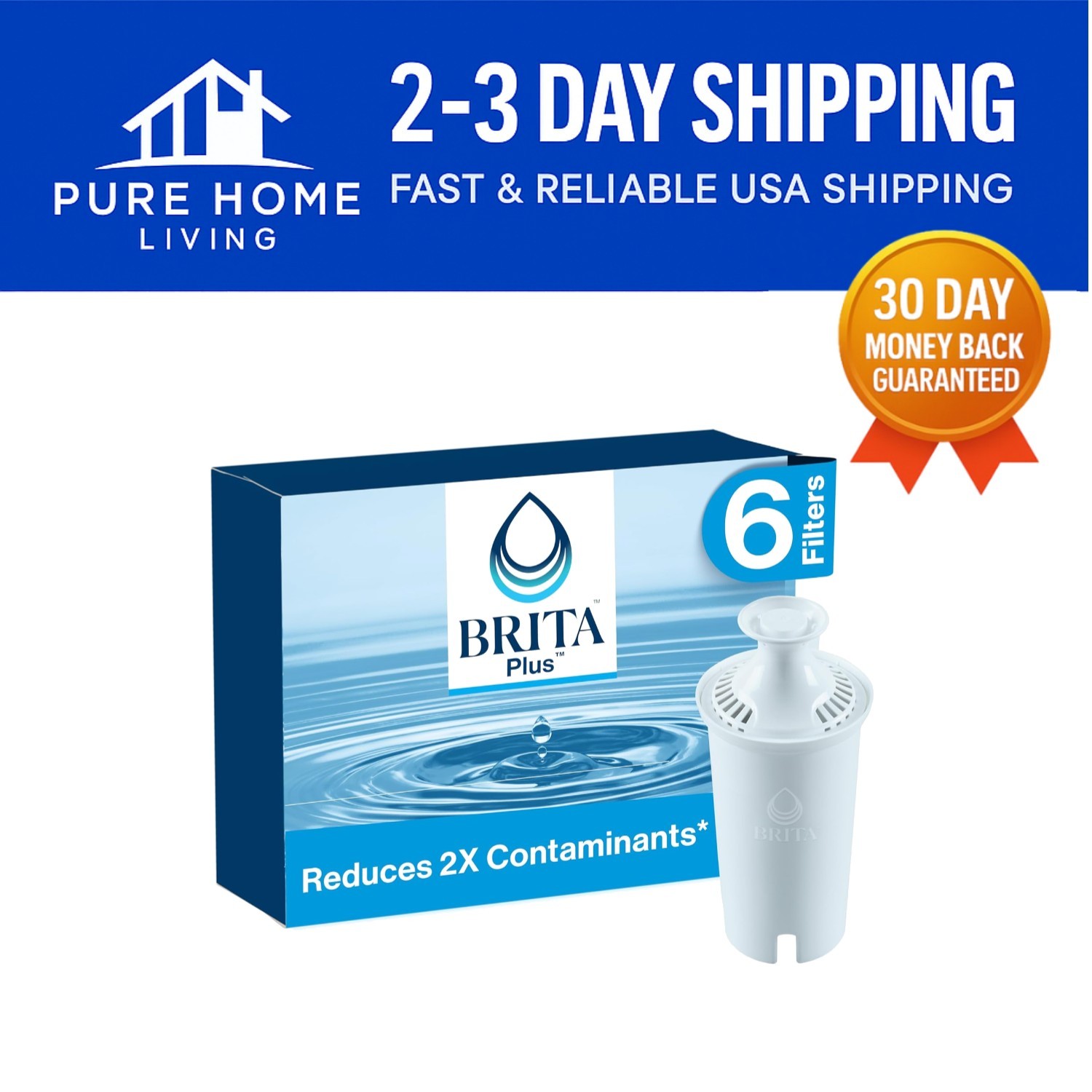 For Pitchers - 6 Bpa-free Filters, 2x Contamination Reductio