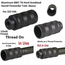 Aluminum 1/2X28 TPI Forwarder Tube Muzzle Brake For .22 .223 5.56 9MM
