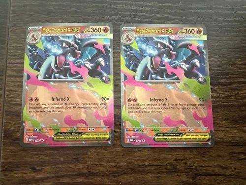 Pokémon TCG (2x) Mega Charizard X EX - 029 - Mega Evolution Promos - NM
