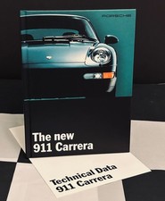 PORSCHE 911 CARRERA COUPE & CABRIOLET 993 1993 BROCHURE DI VENDITA RIGIDA PROSPETTO