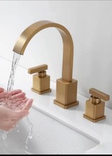 Brushed Gold bathroom faucets 2 handles
