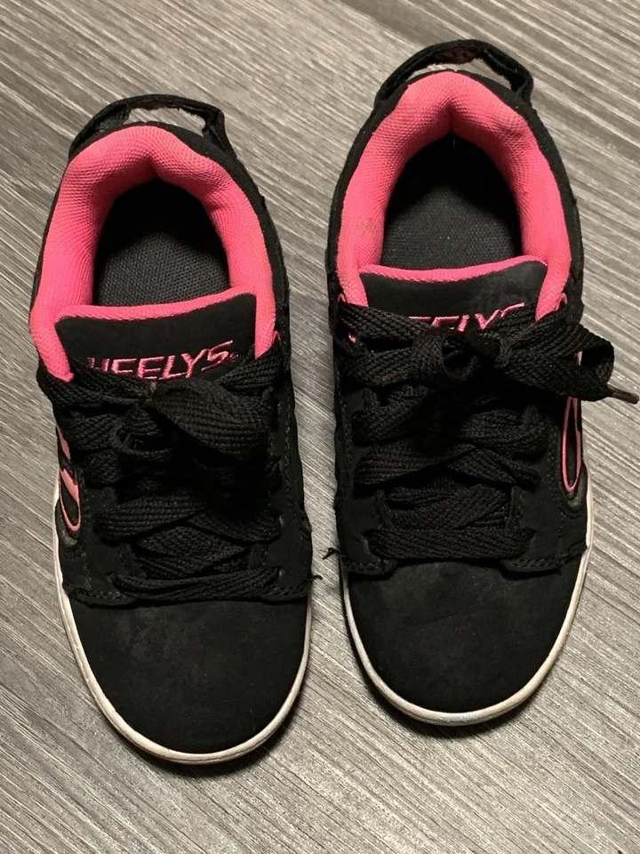 Туфли на колесиках HEELYS унисекс детские молодежные Voyager черные розовые размер yth 13C - Изображение 4 из 4