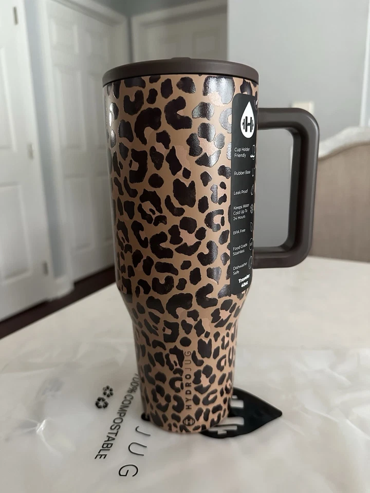 Hydrojug саванна гепард леопард печать путешественник чашка 40 унций DSG стакан новый предпродажи - Изображение 2 из 4