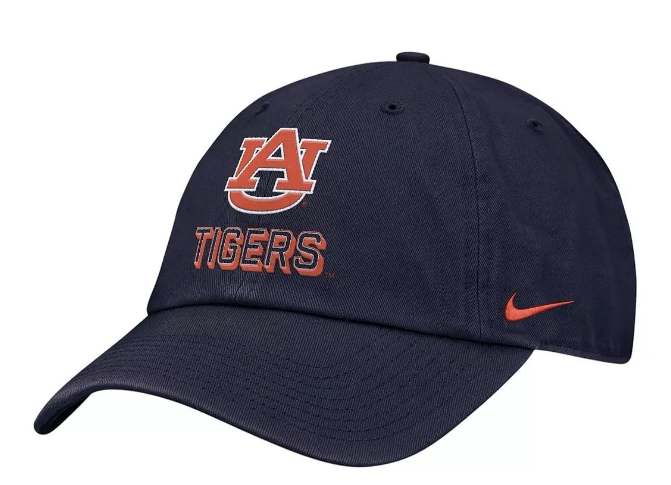 Auburn University Tigers Nike Club Cap Adjustable Hat Navy Blue NCAA Football