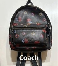 COACH floral print backpack