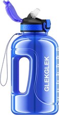 2 Litre Water Bottle with Straw, Motivational Sports Water Bottle for Gym, Offi