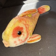 11  Long Vintage Mohair Steiff Flossy Goldfish Multicolored Stuffed Animal 28