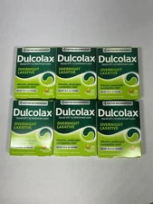 Lot of 6 Packs Dulcolax Laxative Overnight Constipation Relief - EXP 07/2027