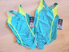 Speedo Girls' Youth 1-Piece Swimsuit Blue Green MEDIUM or LARGE - NWT & NWOT