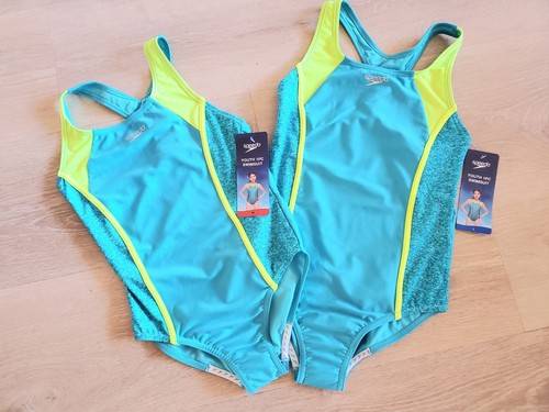 Speedo Girls' Youth 1-Piece Swimsuit Blue Green MEDIUM or LARGE - NWT & NWOT - Picture 1 of 5
