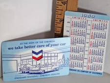 1959 Standard Oil Gas Stations & Chevron Dealers of California Pocket Calendars