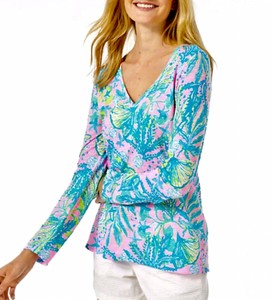 lilly pulitzer etta v neck top