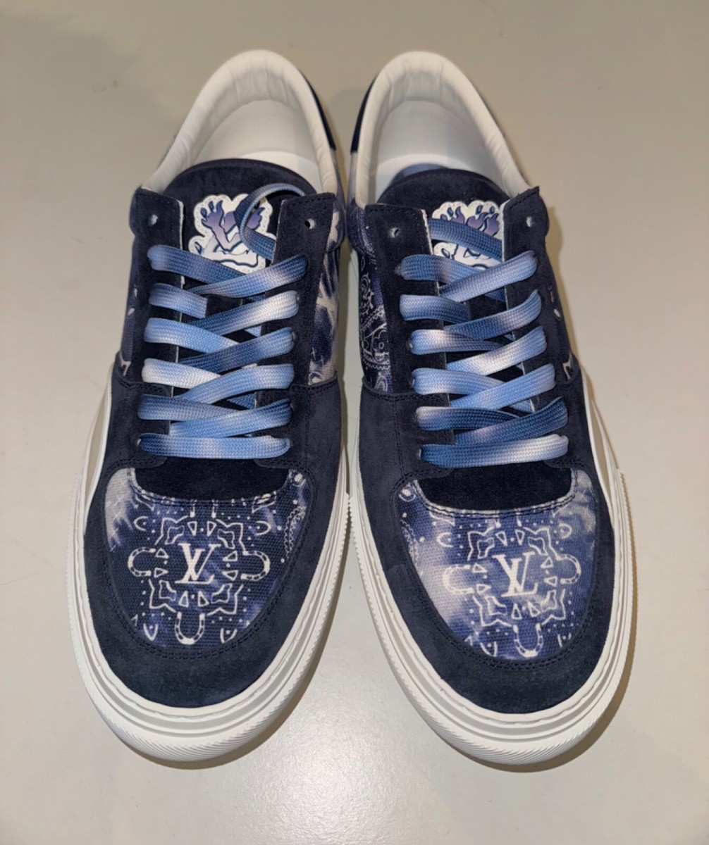 Louis Vuitton OLLIE CLOTH LOW TRAINERS -Bandana Blue | eBay