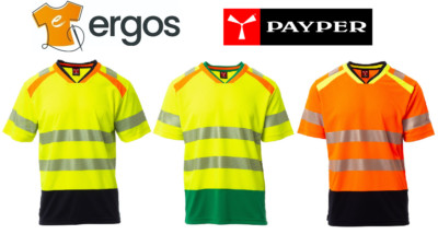 Payper ALLEY T-Shirt Shirt Warnschutz Kurzarm Reflektierend V-Ausschnitt