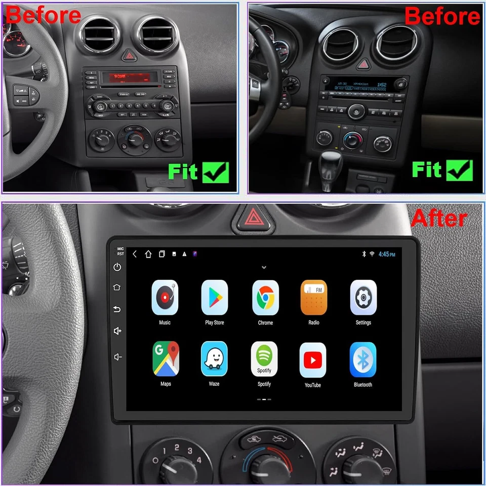 For Pontiac G6 2005 2006 2007 2008 2009 2010 Radio GPS Navi Android CarPlay 32G Foto 2 de 4