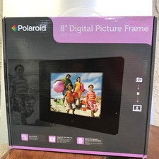 Polaroid 8" Digital Picture Frame - Espresso Finish Wood Frame