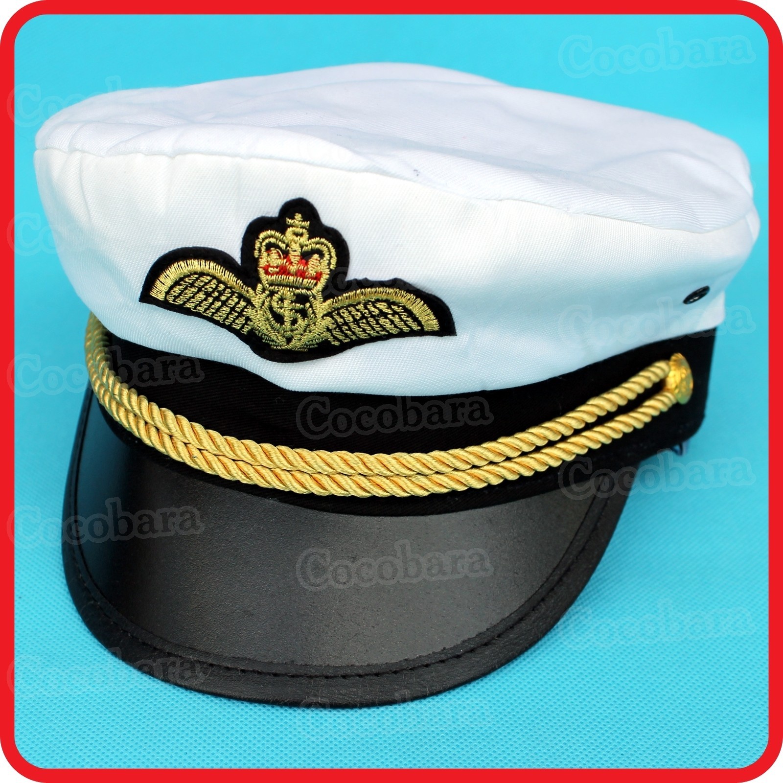 WHITE CAPTAIN HAT-PILOT,AIR FORCE 