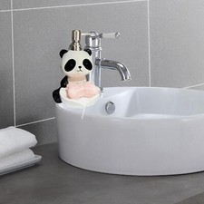 2 in 1 Panda Soap Dispenser with Soap Dish for Tabletop Washroom Kitchen