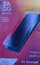 ZAGG Apple iPhone 15 Pro Max Glass EliteScreen Protector, 5X Stronger 